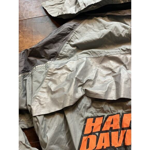 Harley Davidson Mens Full Zip Gray Logo Reflective Light WeightJacket Size SMall - Picture 13 of 13